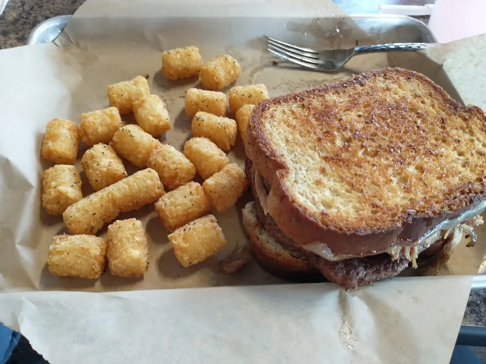 Smokehouse Burger and Tater Tots